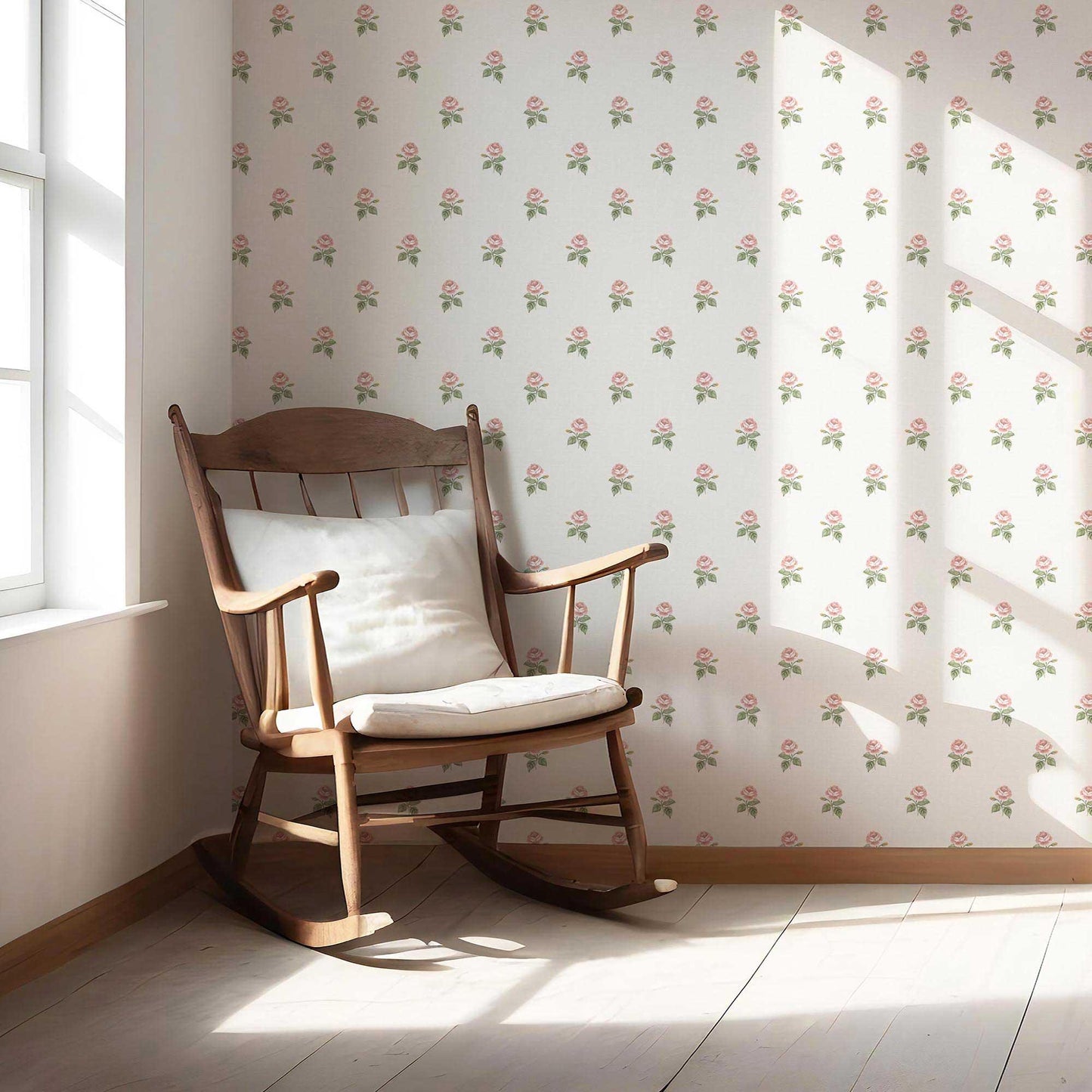 Rosewood Sprig Wallpaper - Blush Petal