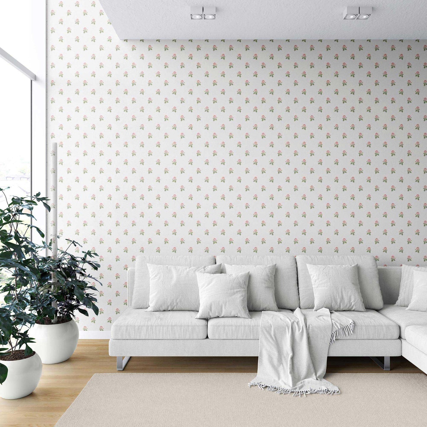Rosewood Sprig Wallpaper - Blush Petal