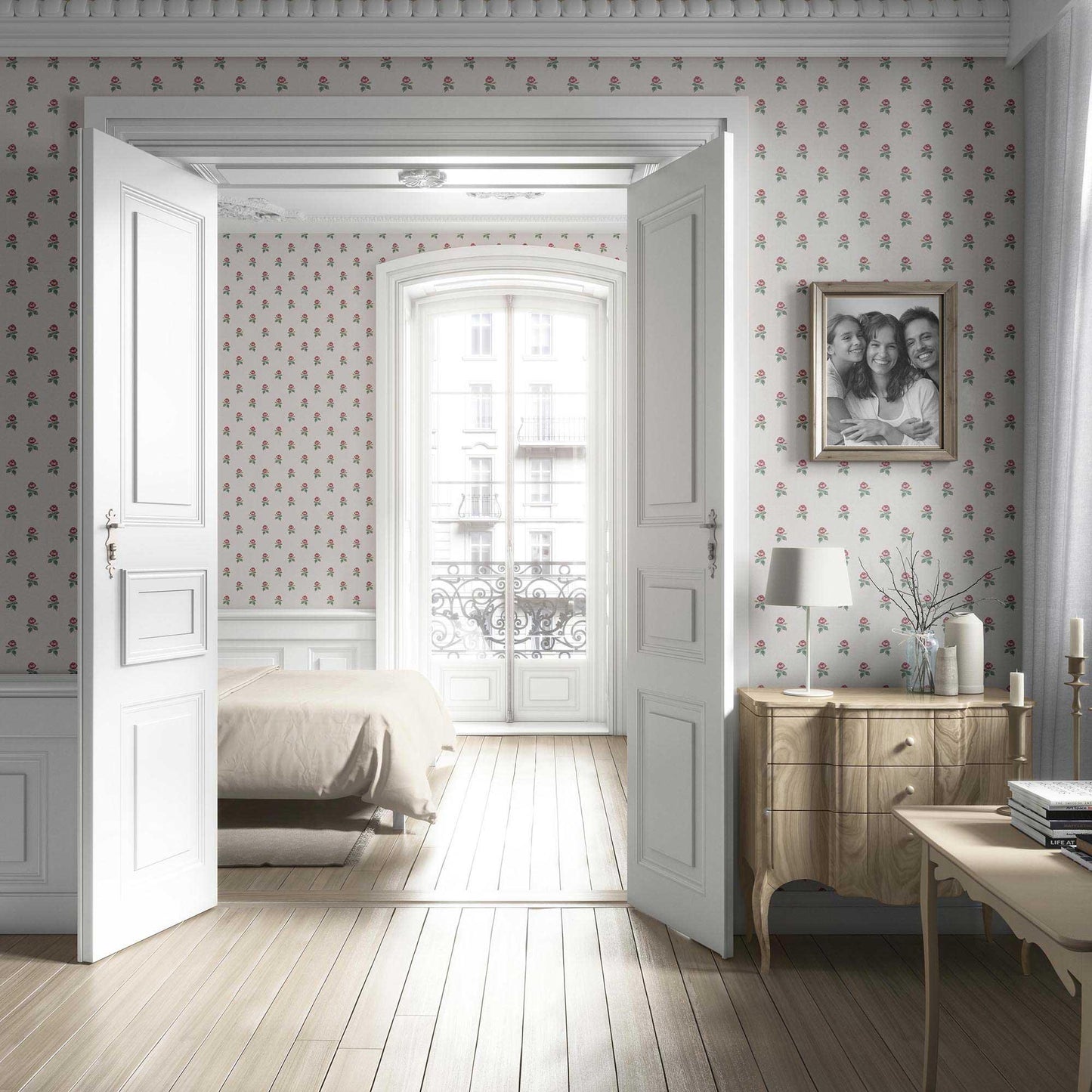 Rosewood Sprig Wallpaper - Heritage Rose