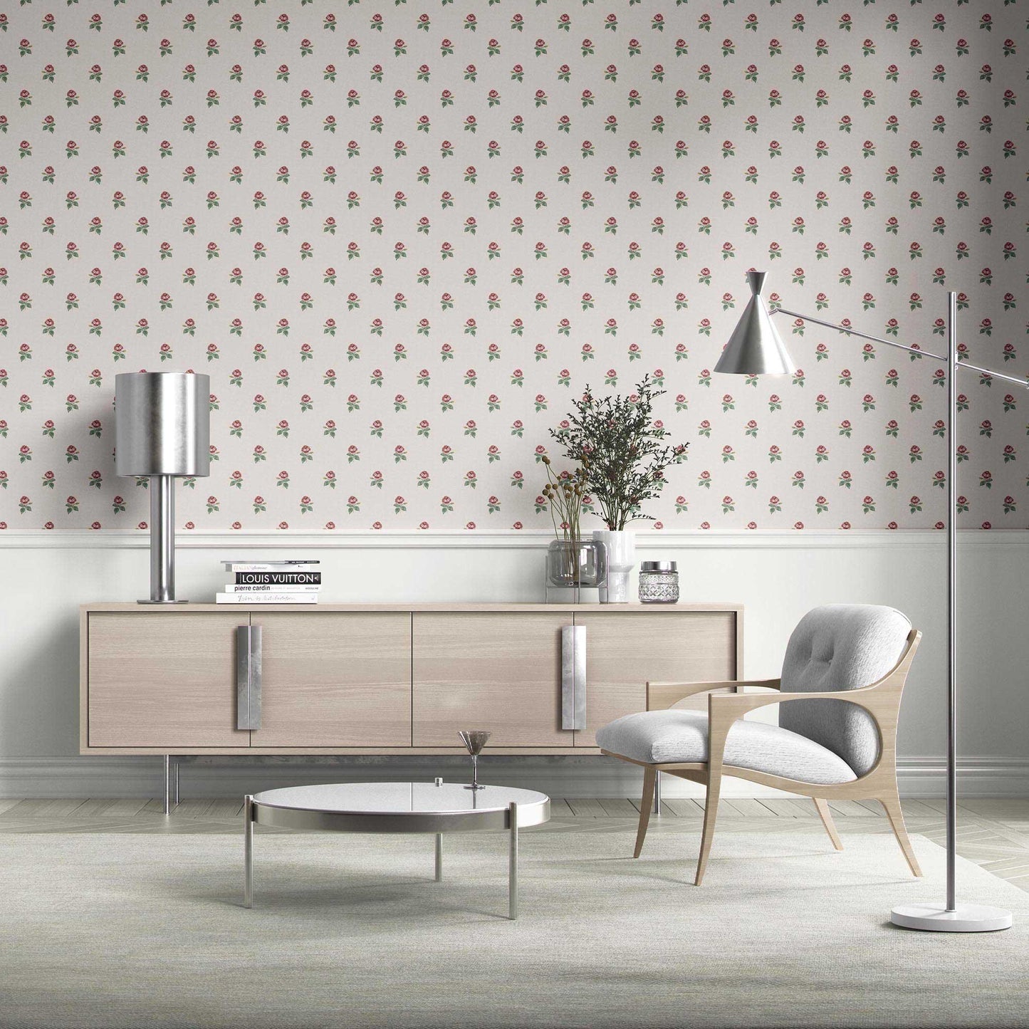 Rosewood Sprig Wallpaper - Heritage Rose
