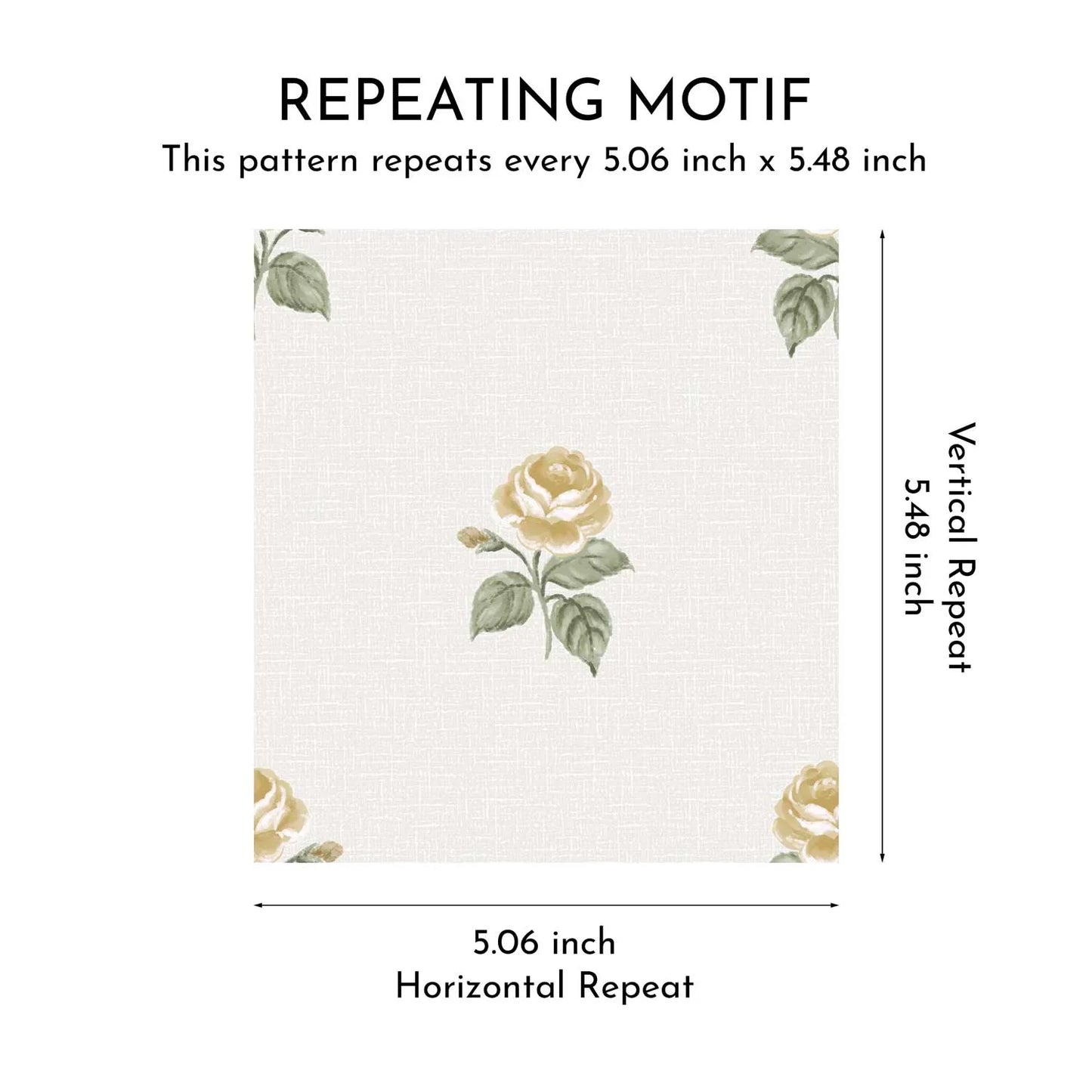 Rosewood Sprig Wallpaper - Buttercream Bloom