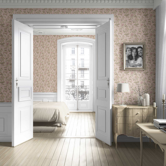 Bloomsbury Elegance Wallpaper - Soft Petal