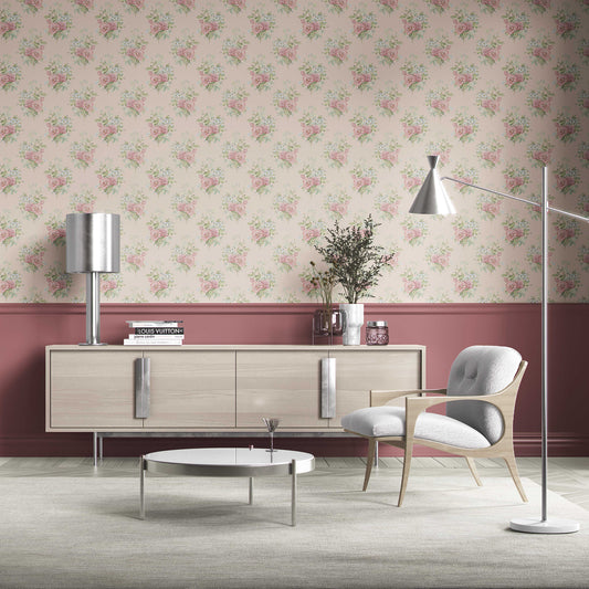 Rosemoor Wallpaper - Peach Blush