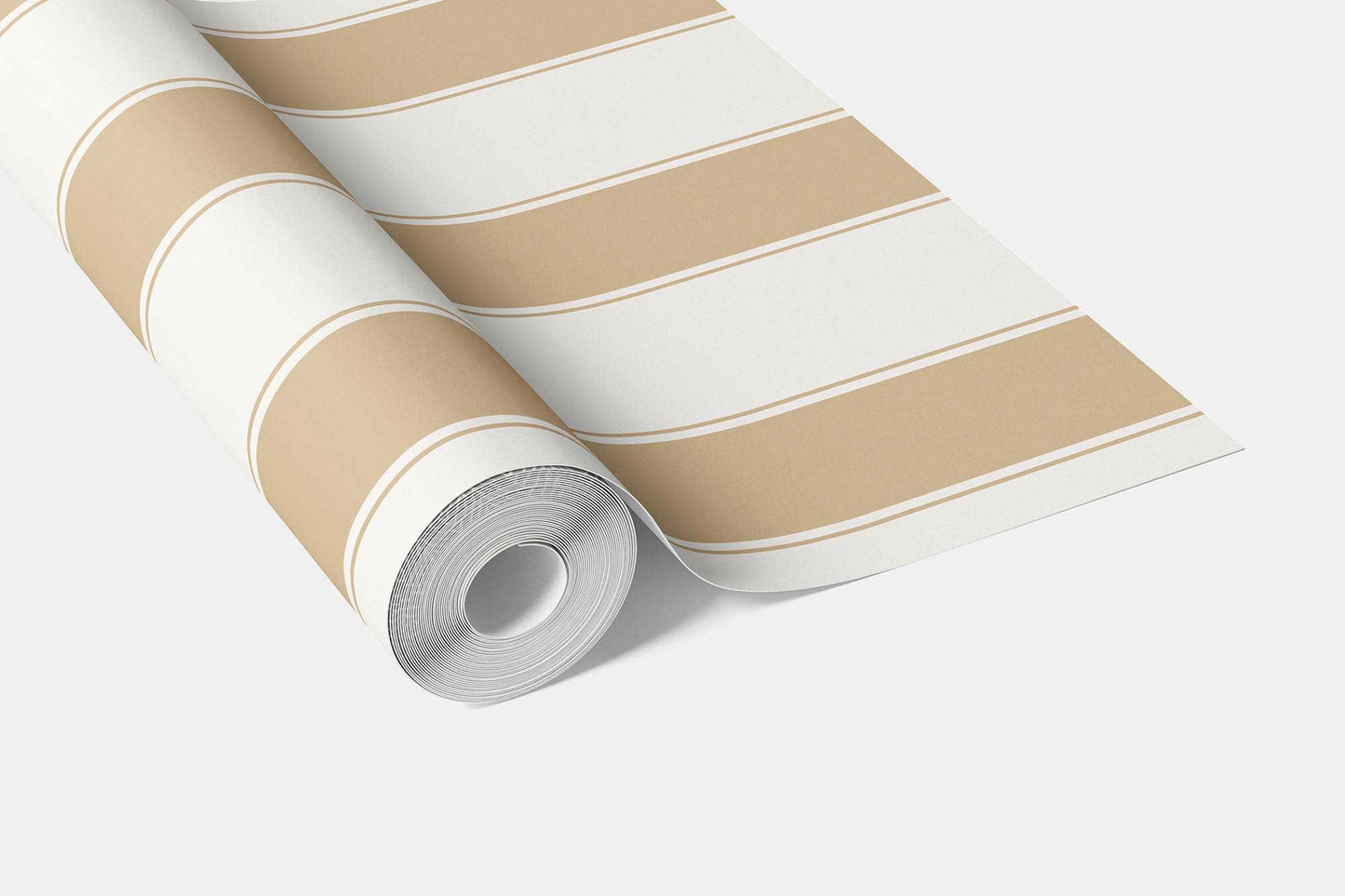 Kensington Stripe Wallpaper - Sandstone Beige