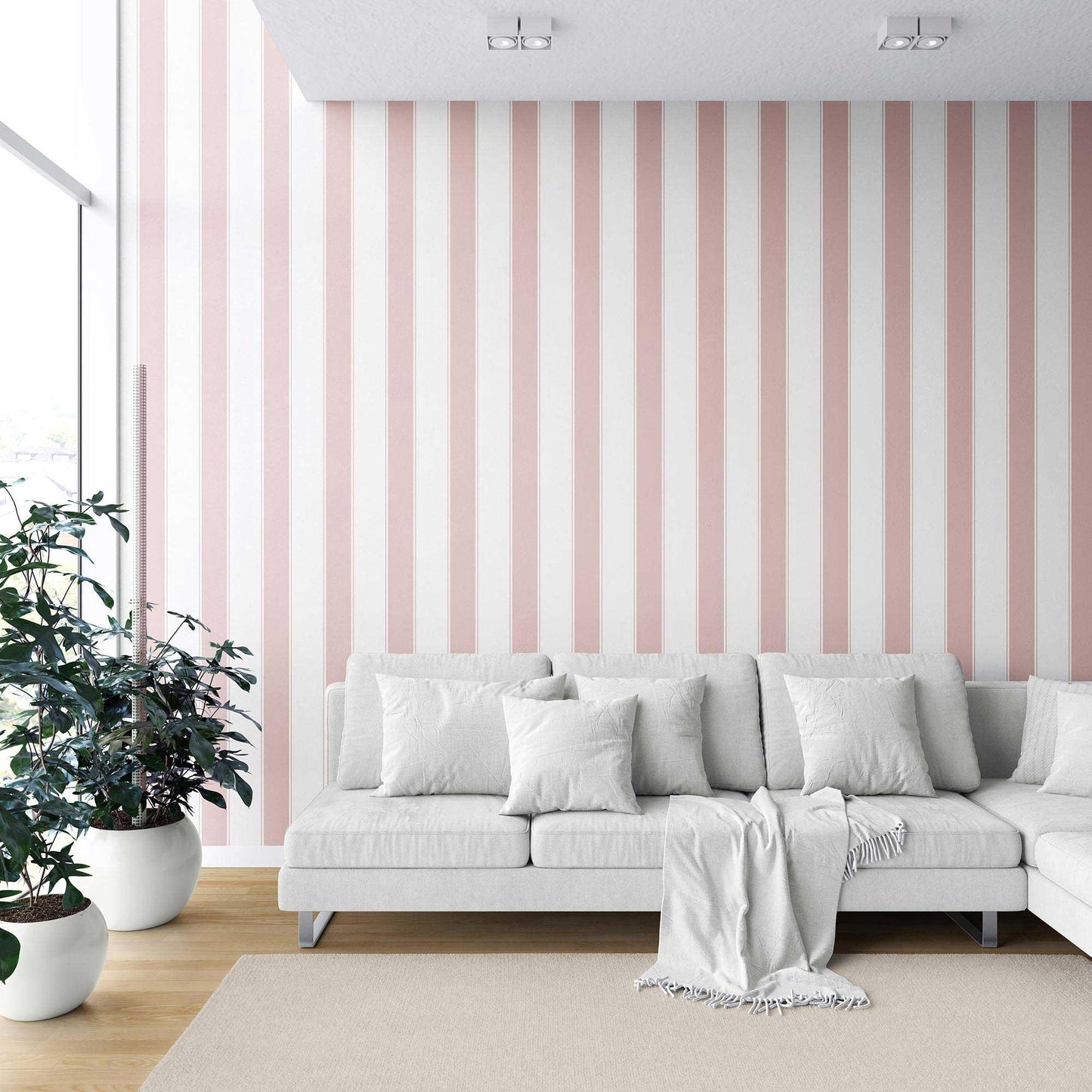Kensington Stripe Wallpaper - Blush Parlour