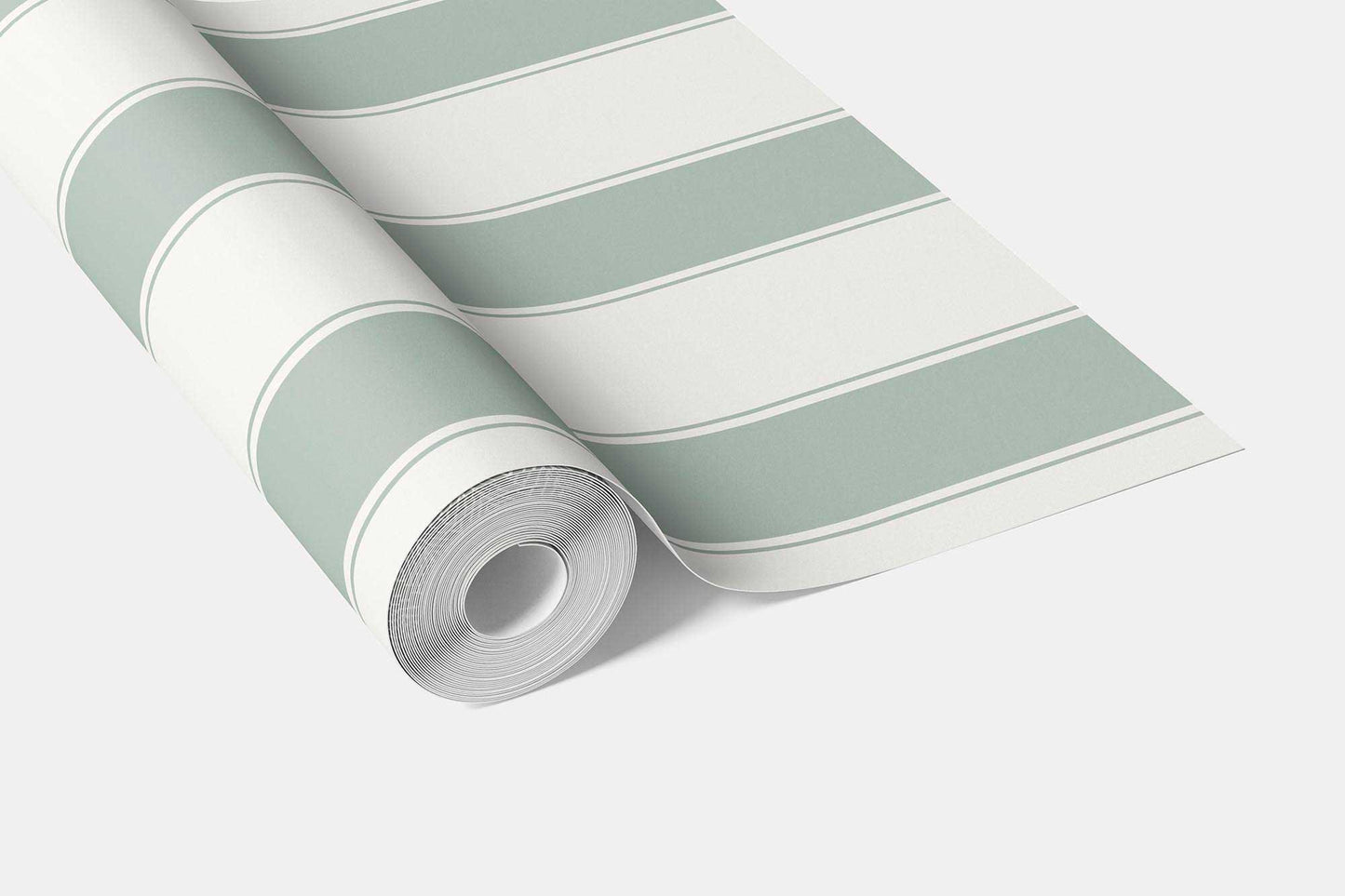 Kensington Stripe Wallpaper - Sage Drawing Room
