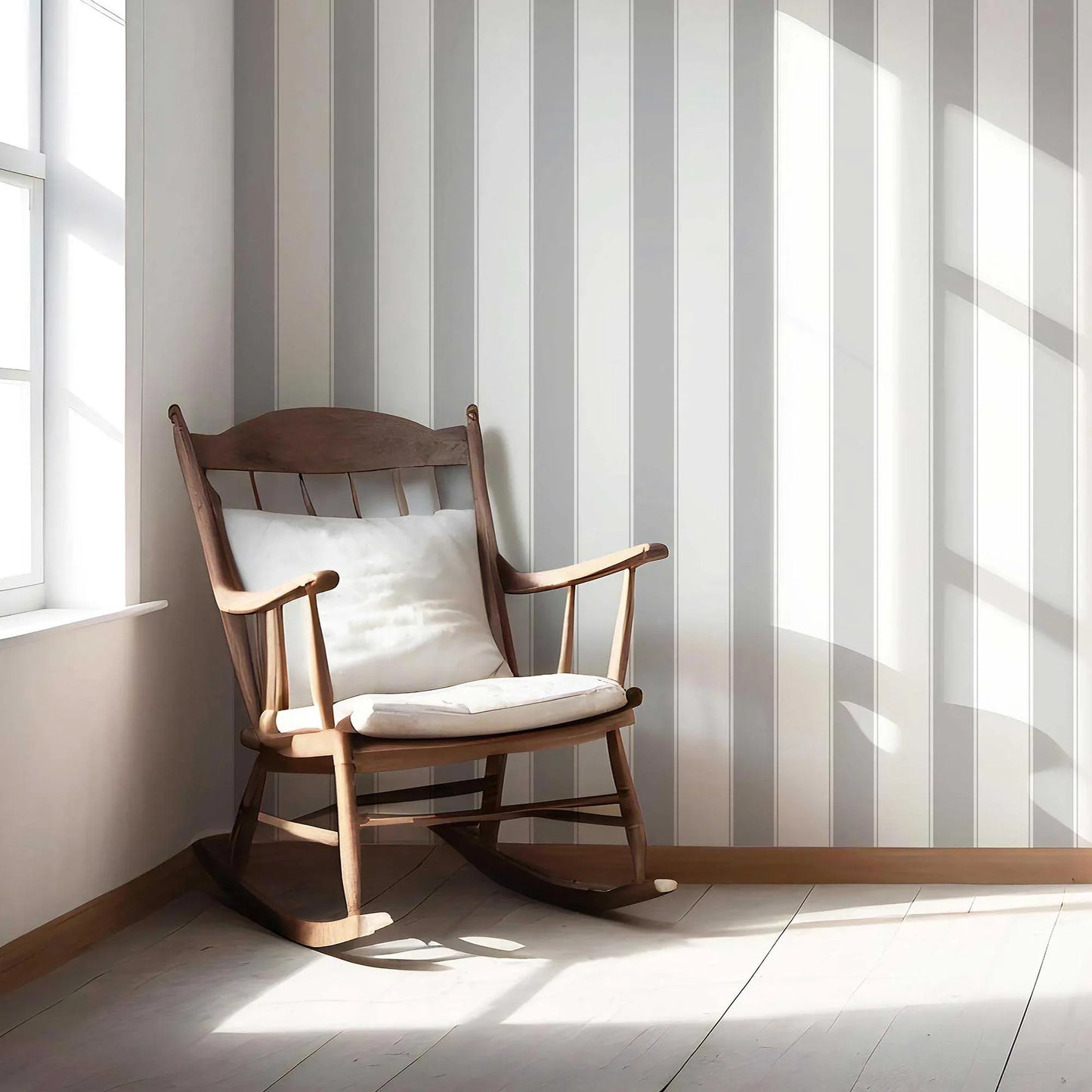 Kensington Stripe Wallpaper - Ashstone Grey