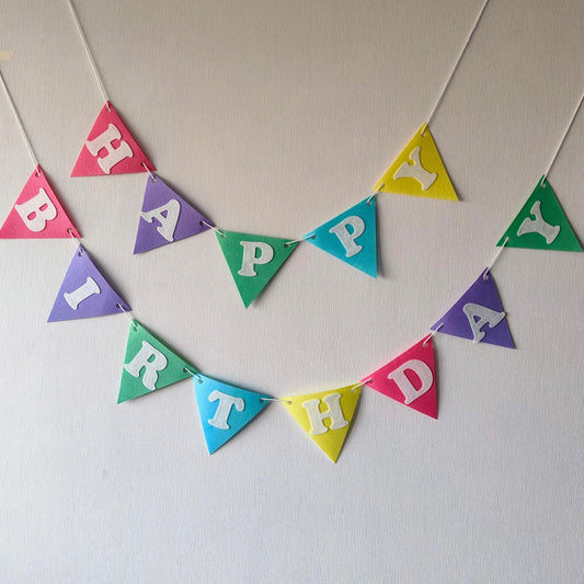 Happy Felt Flag Birthday Banner/Garland