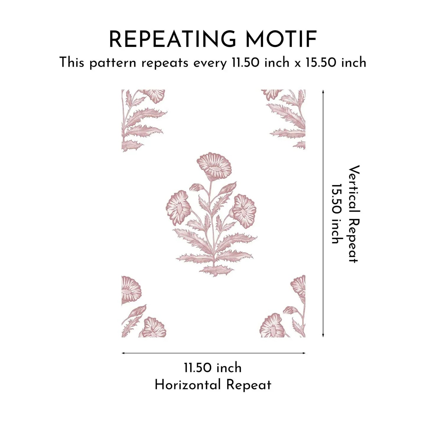 Mehrangarh Bloom Wallpaper - Dusty Rose