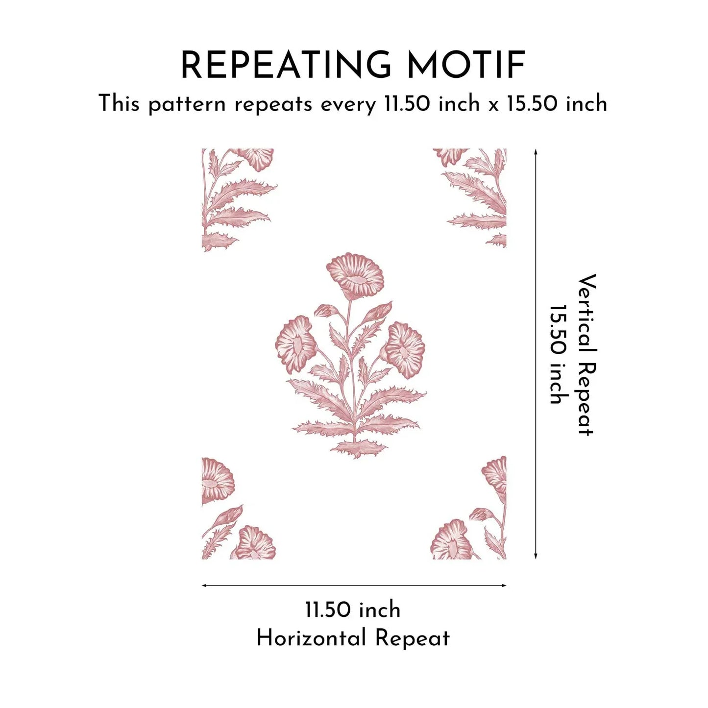 Mehrangarh Bloom Wallpaper - Rose Blush