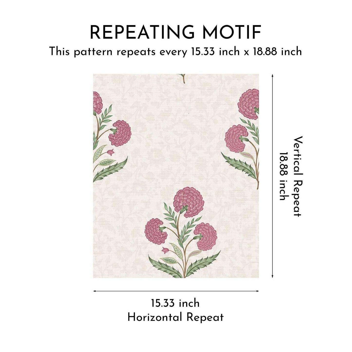 Chandni Bagh Wallpaper - Rose Garnet