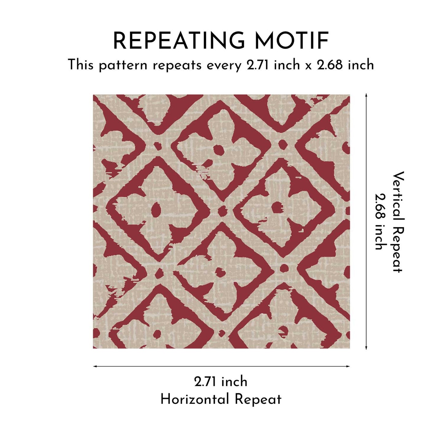 Jharokha Lattice Wallpaper - Maroon Spice