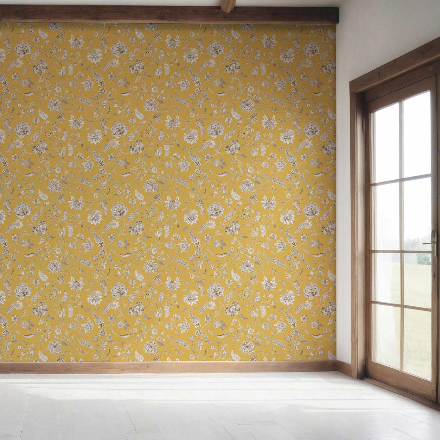 Amerbagh Wallpaper - Saffron Bloom