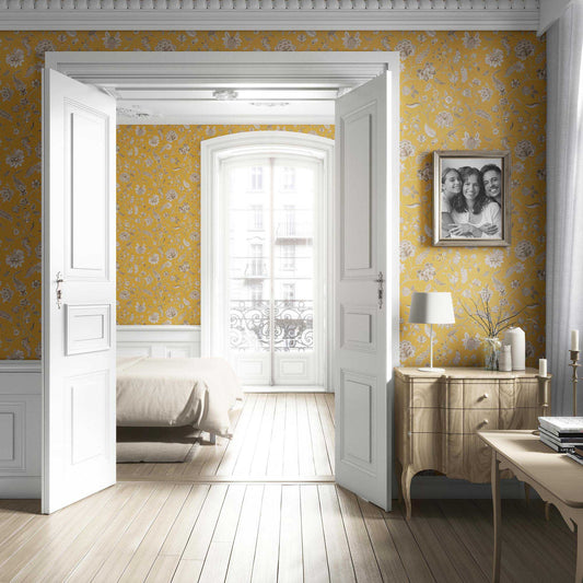 Amerbagh Wallpaper - Saffron Bloom