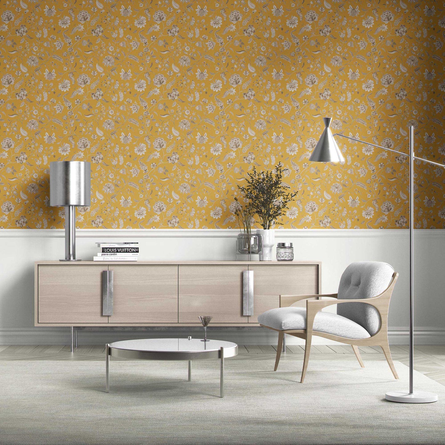 Amerbagh Wallpaper - Saffron Bloom