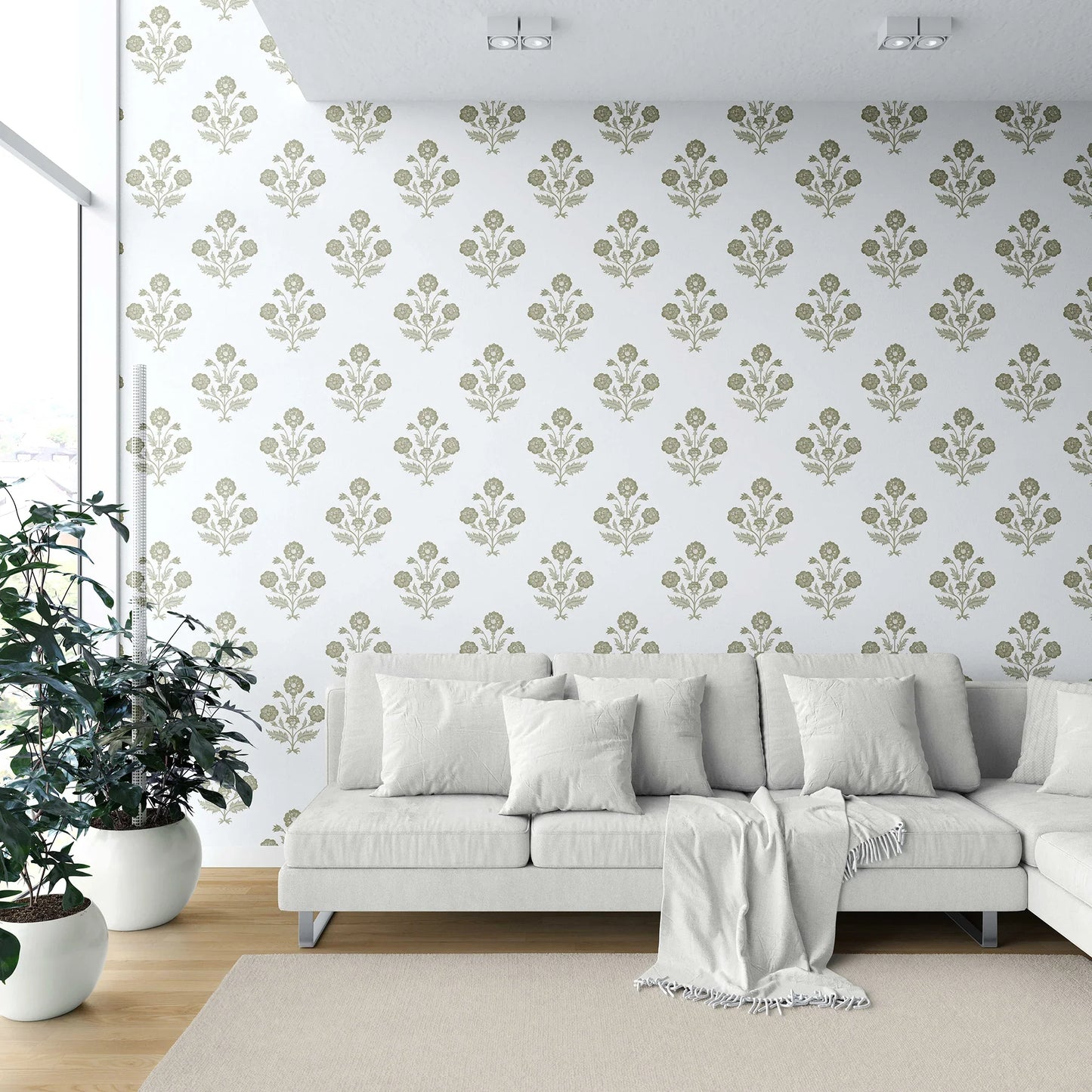 Amber Courtyard Wallpaper - Olive Grove