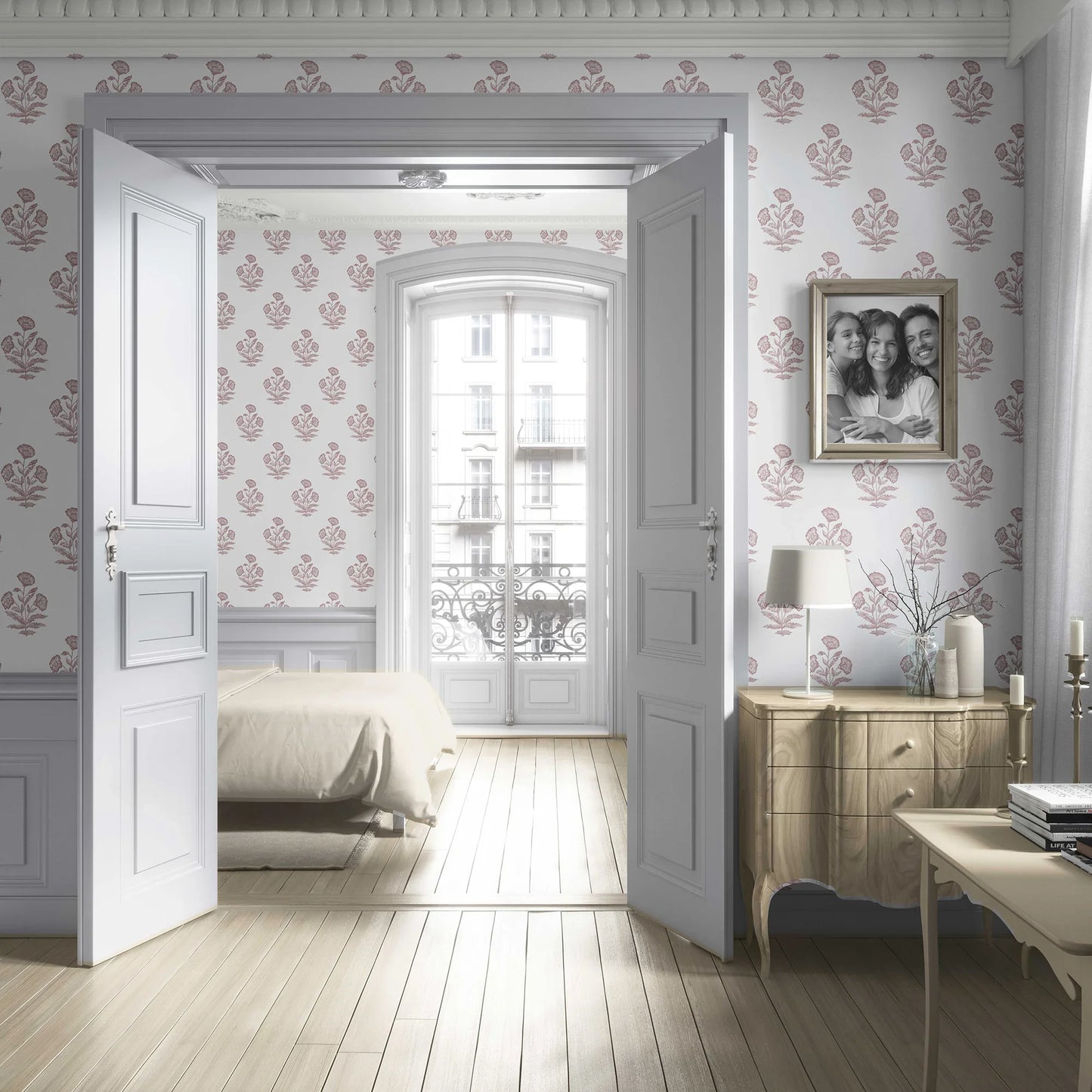 Mehrangarh Bloom Wallpaper - Dusty Rose
