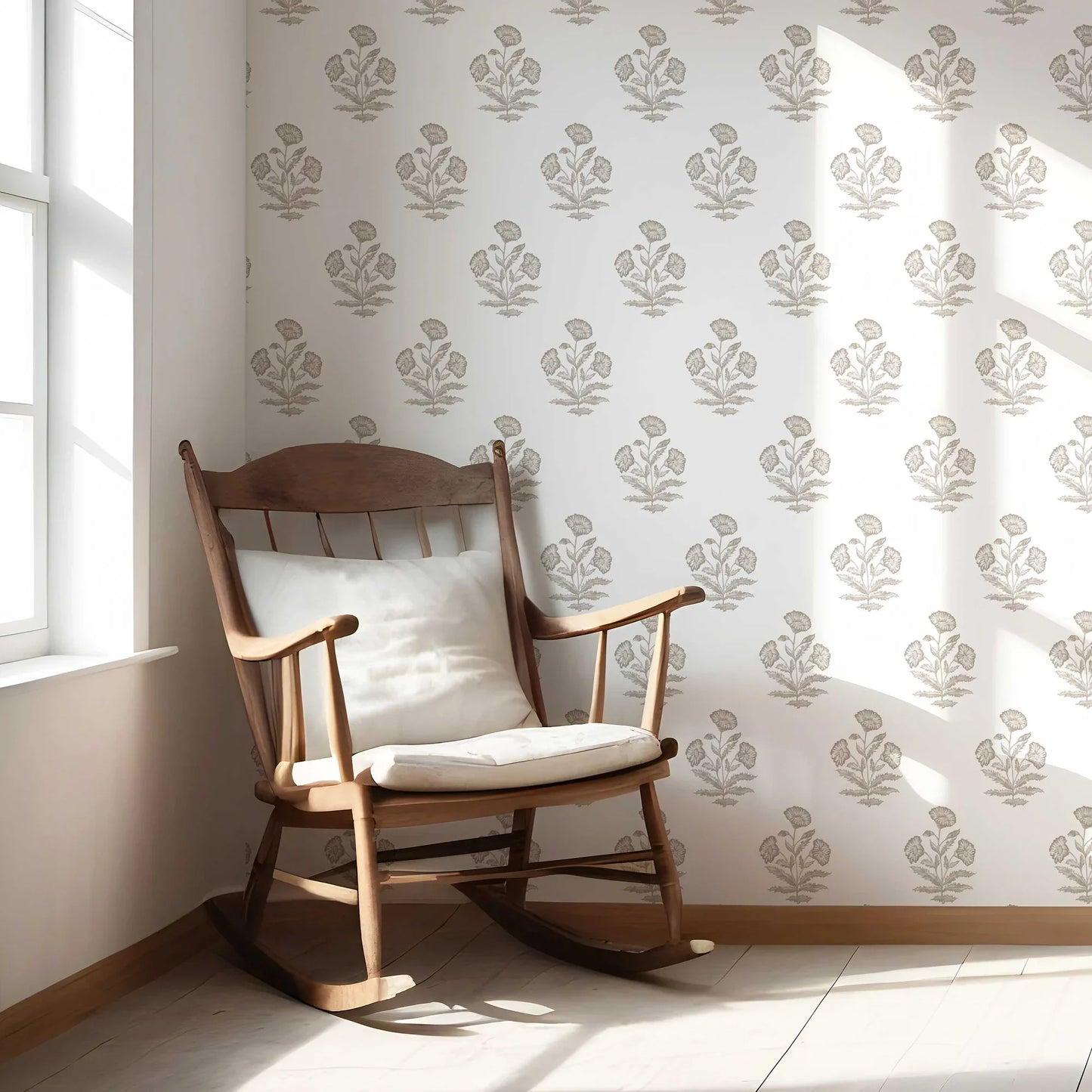 Mehrangarh Bloom Wallpaper - Driftwood Taupe
