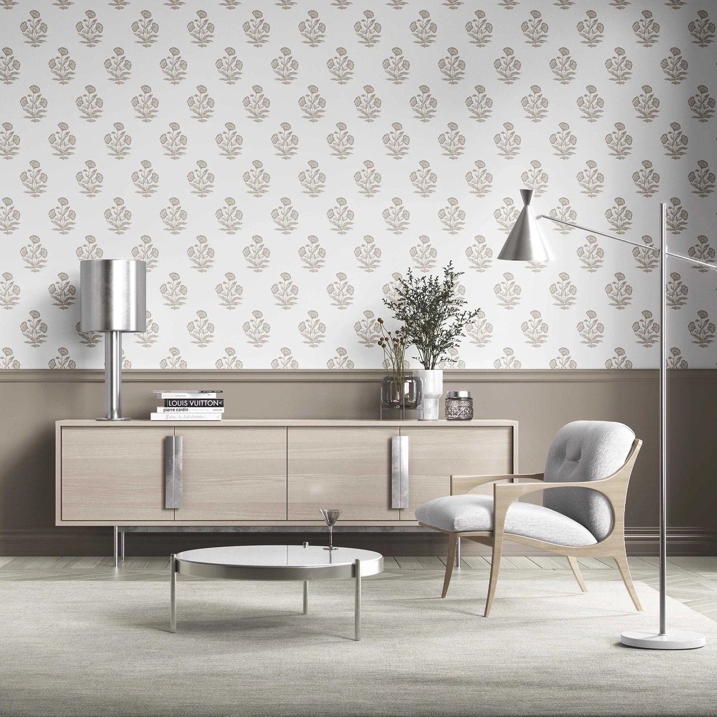 Mehrangarh Bloom Wallpaper - Driftwood Taupe