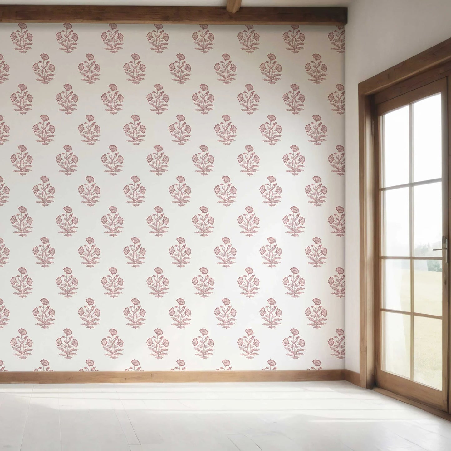 Mehrangarh Bloom Wallpaper - Rose Blush