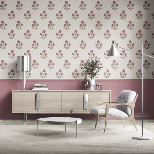 Chandni Bagh Wallpaper - Rose Garnet