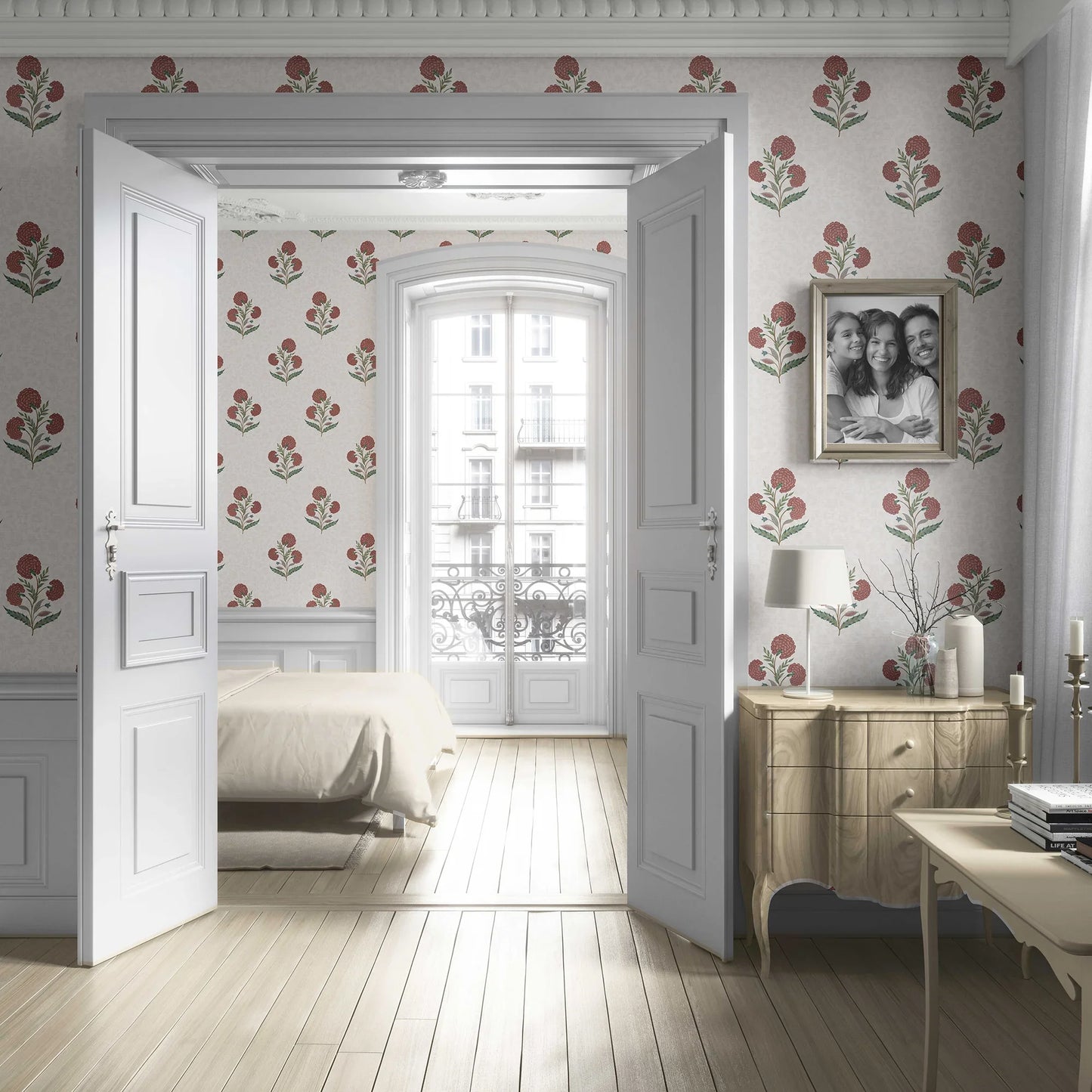 Chandni Bagh Wallpaper - Terracotta Bloom