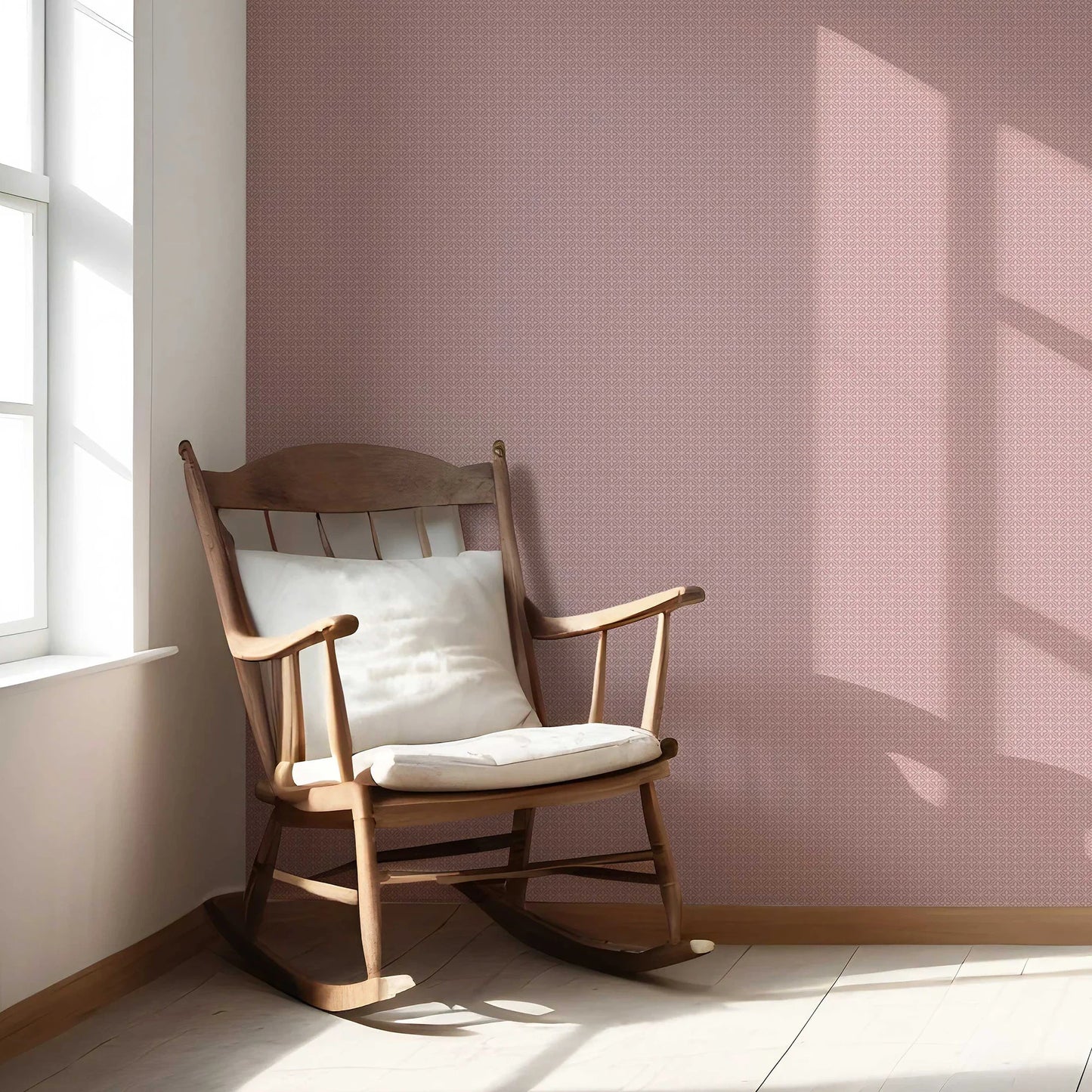 Sundar Mahal Wallpaper - Rosewood Blush
