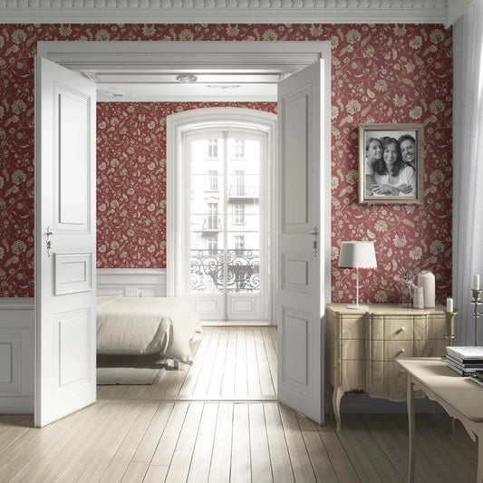 Amerbagh Wallpaper - Marwari Red
