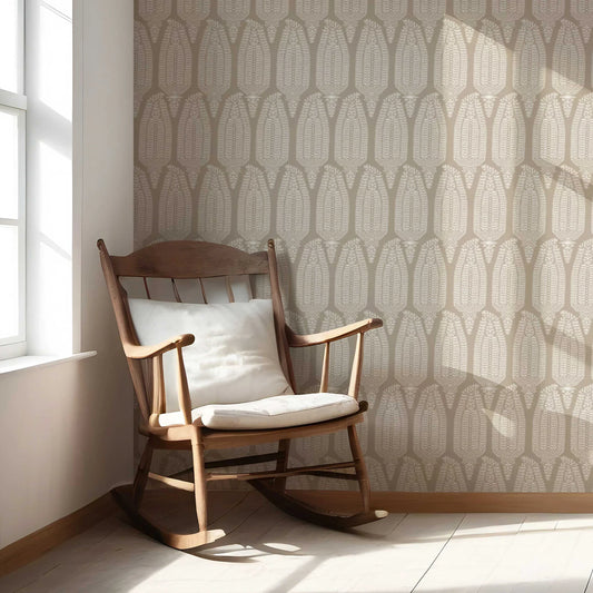 Hawa Mahal Wallpaper - Taupe Elegance