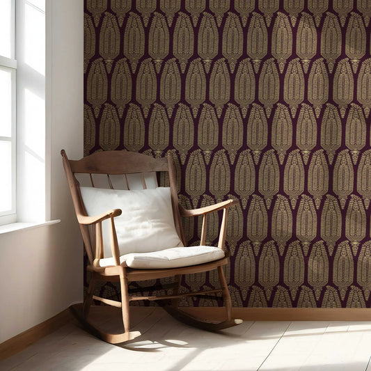 Hawa Mahal Wallpaper - Maroon Majesty