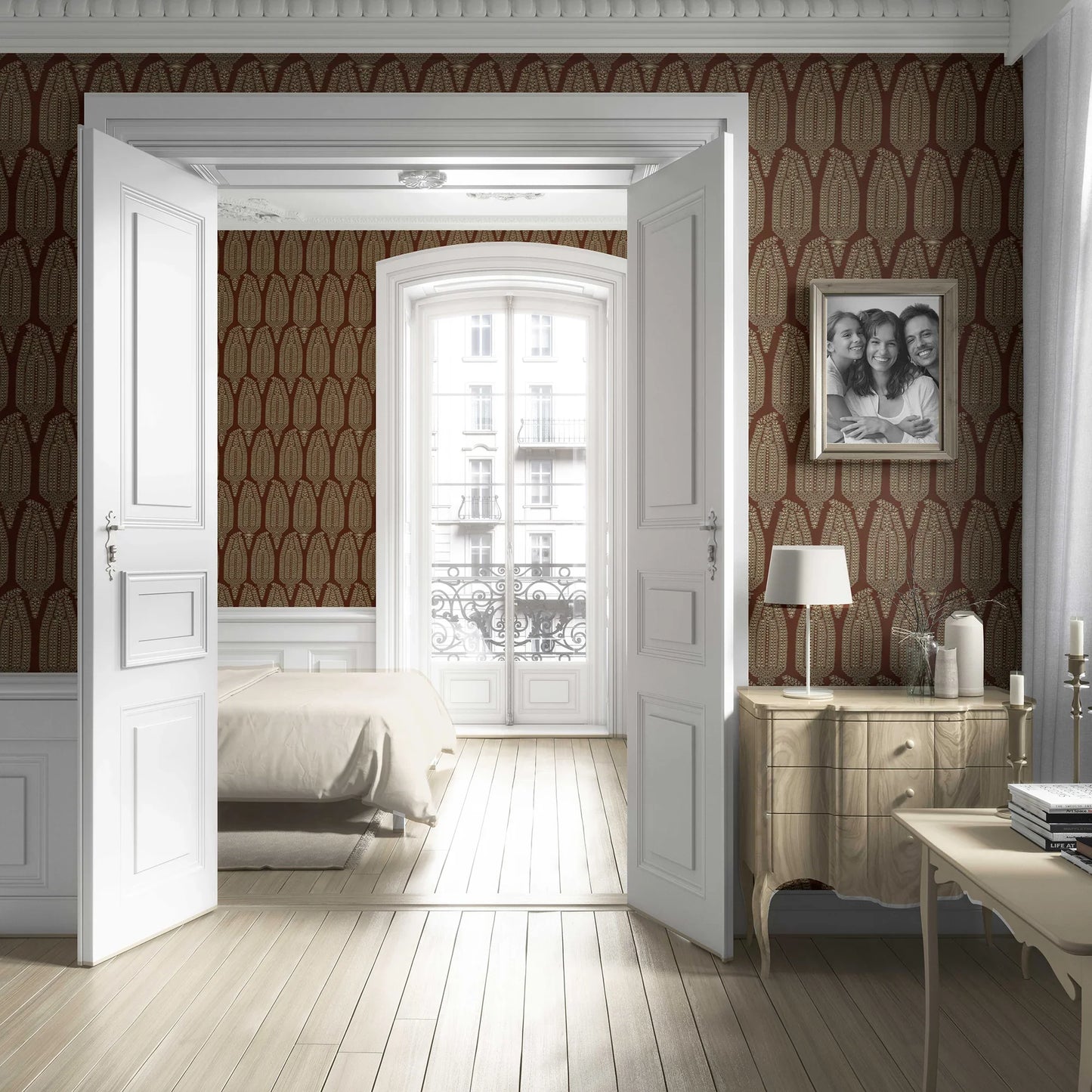 Hawa Mahal Wallpaper - Rust Elegance