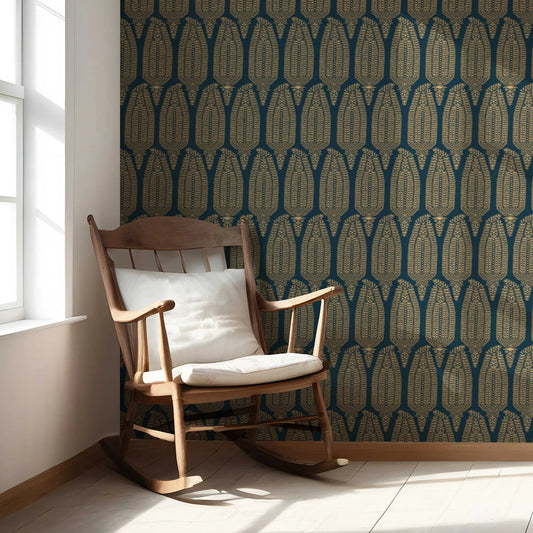 Hawa Mahal Wallpaper - Teal Empress