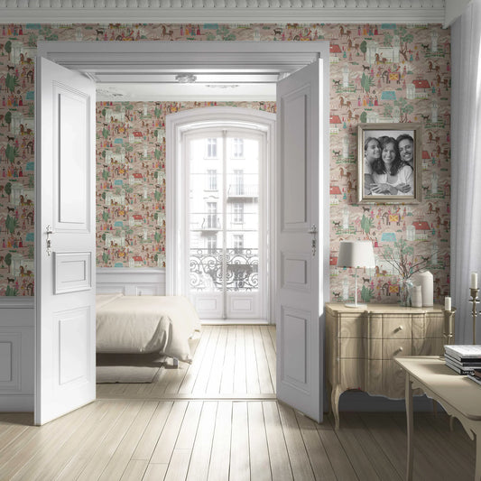 Shekhawati Tales Wallpaper - Rose Dust