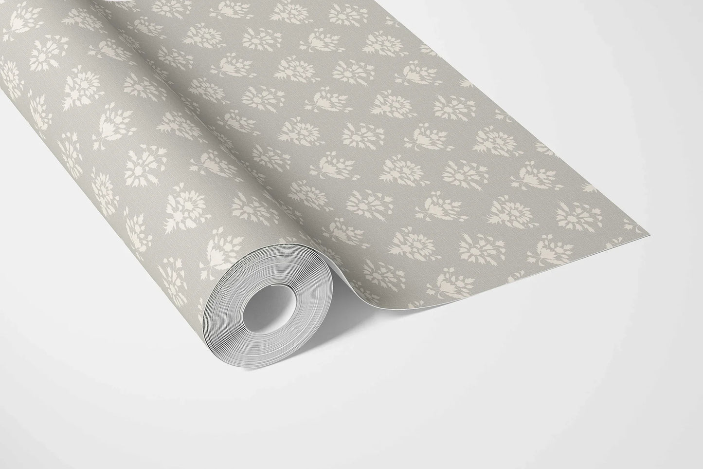 Pushpanjali Wallpaper - Stone Grey