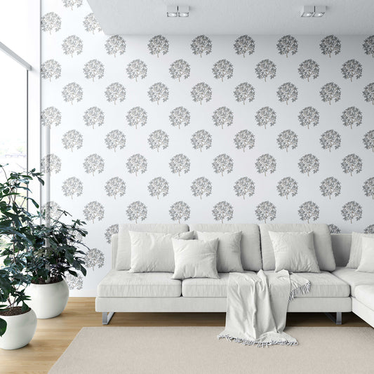Anarbagh Wallpaper - Charcoal Bloom