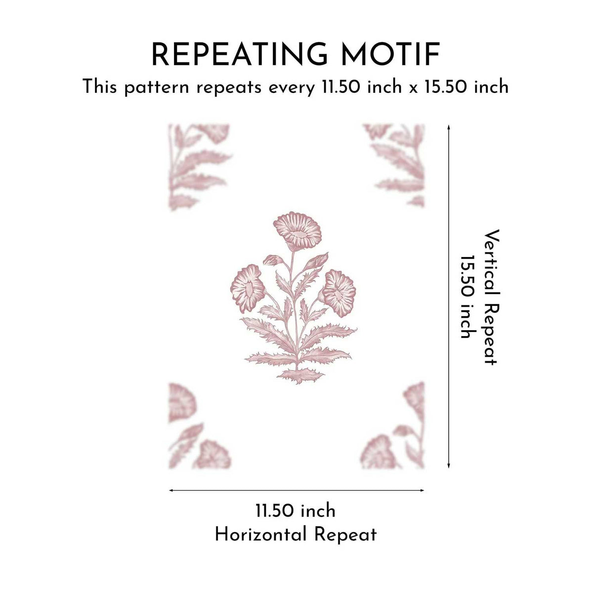 Mehrangarh Bloom Wallpaper - Dusty Rose