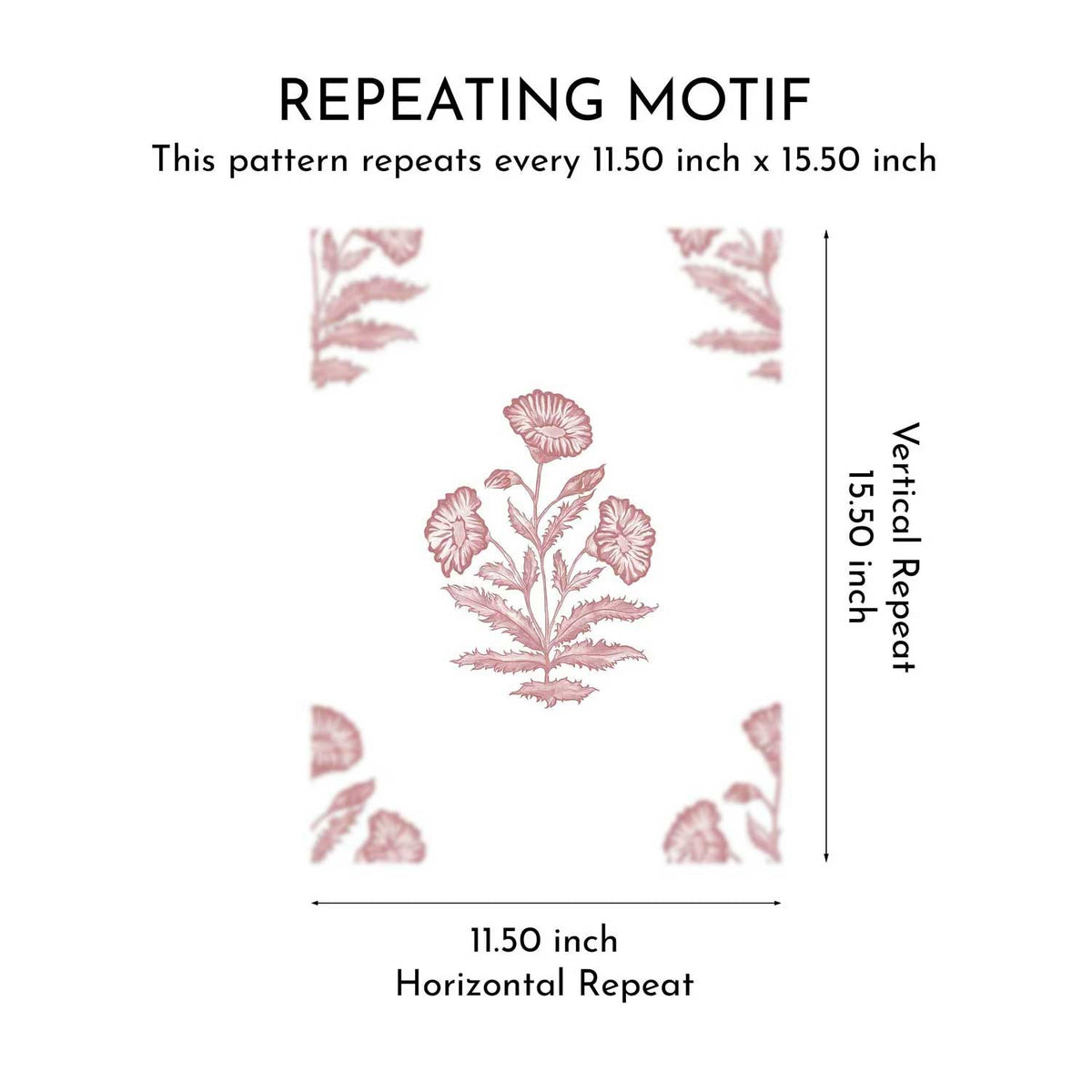 Mehrangarh Bloom Wallpaper - Rose Blush