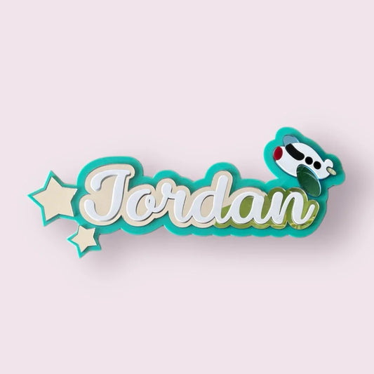 3 Layer Name Plaque - Starry Wings
