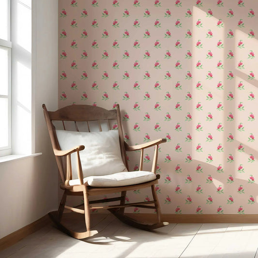 Gulabgarh Wallpaper - Rosewood Bloom