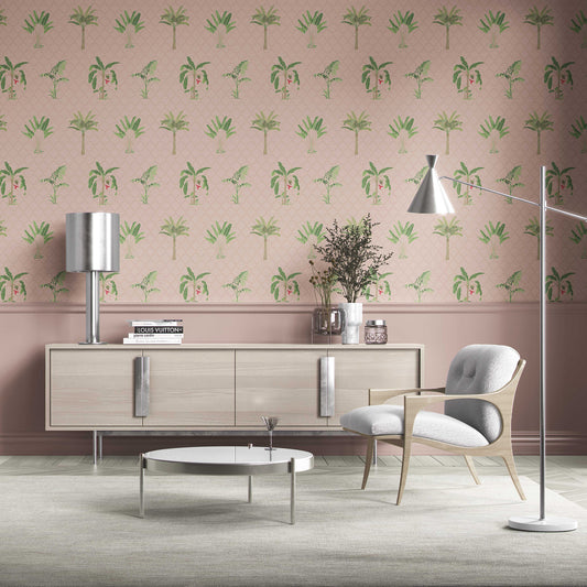 Vatika Wallpaper - Blush Courtyard