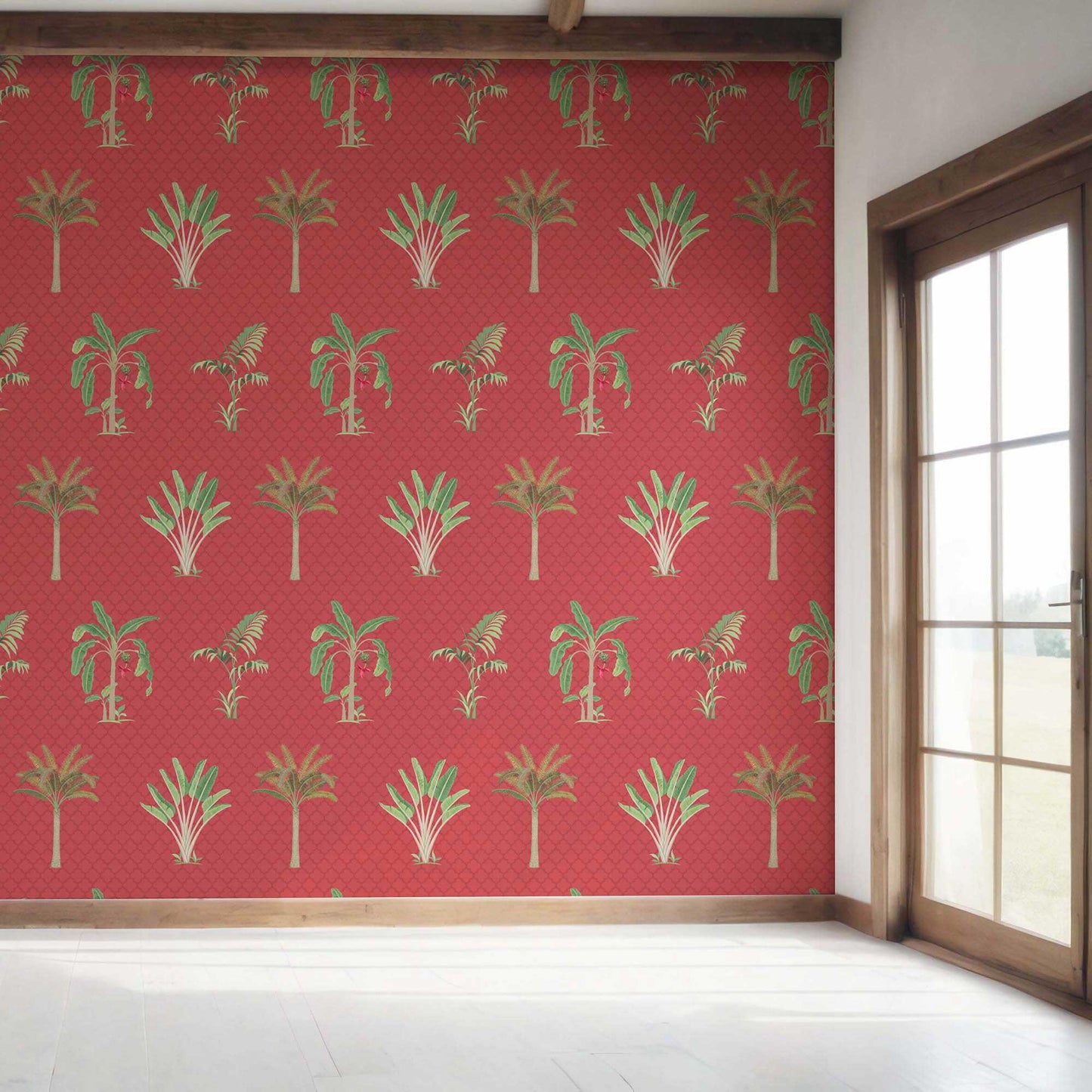 Vatika Wallpaper - Coral Terracotta
