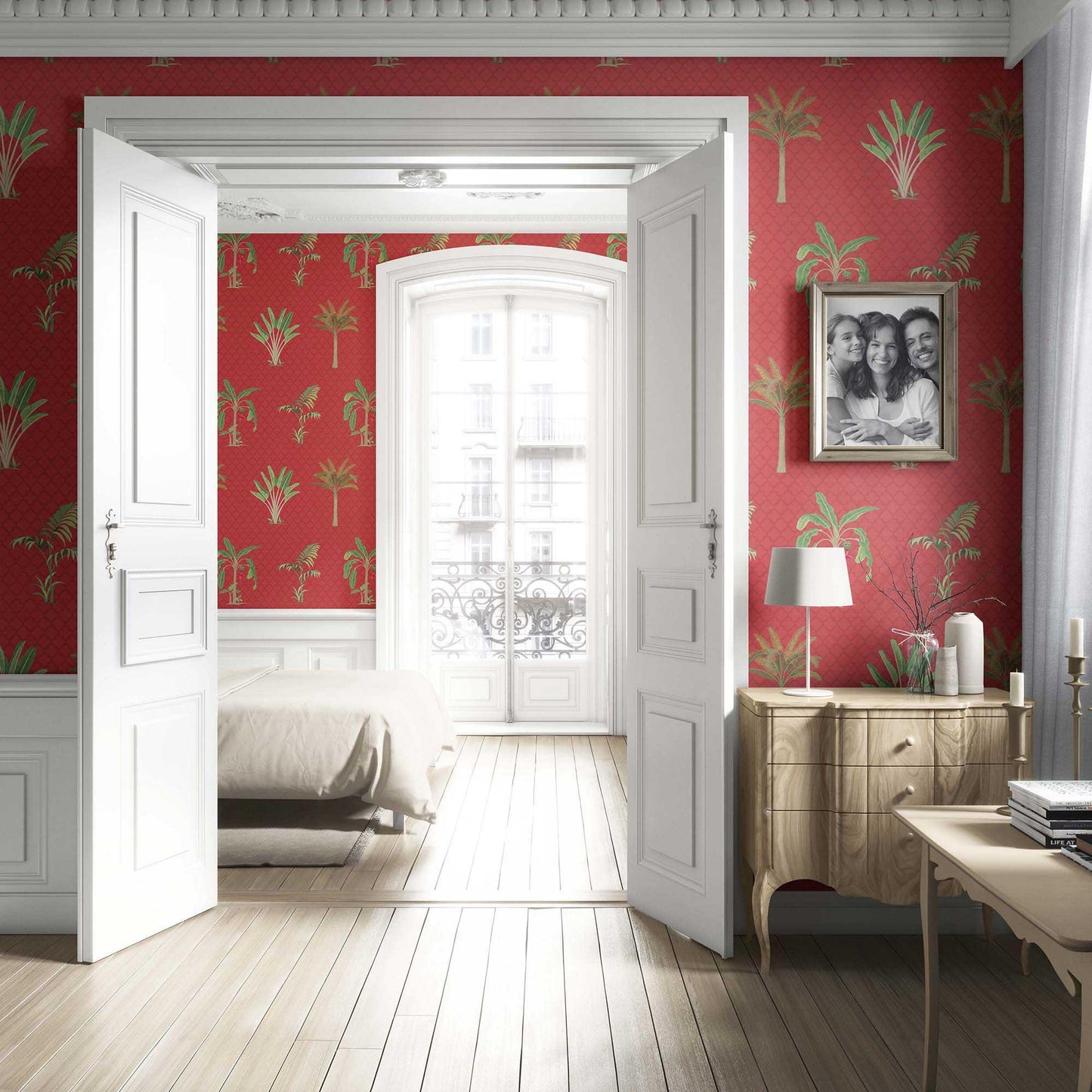 Vatika Wallpaper - Coral Terracotta