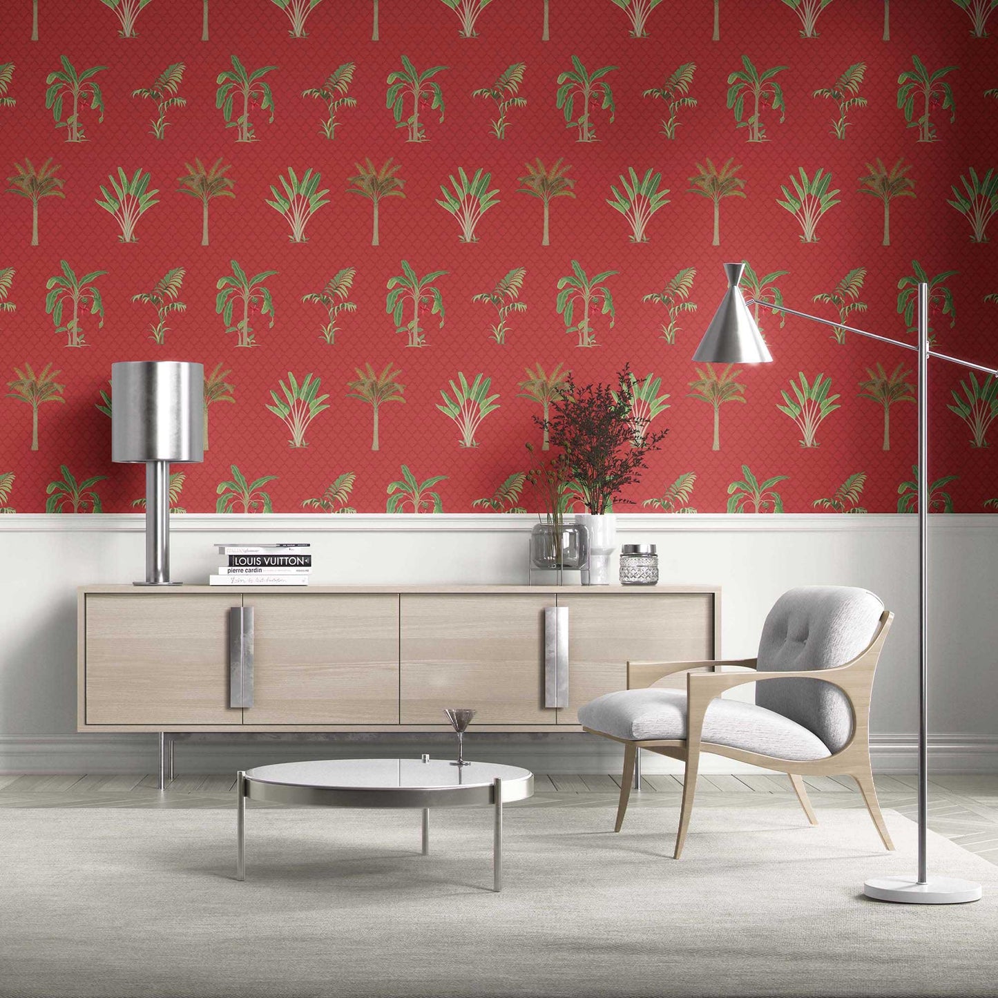 Vatika Wallpaper - Coral Terracotta