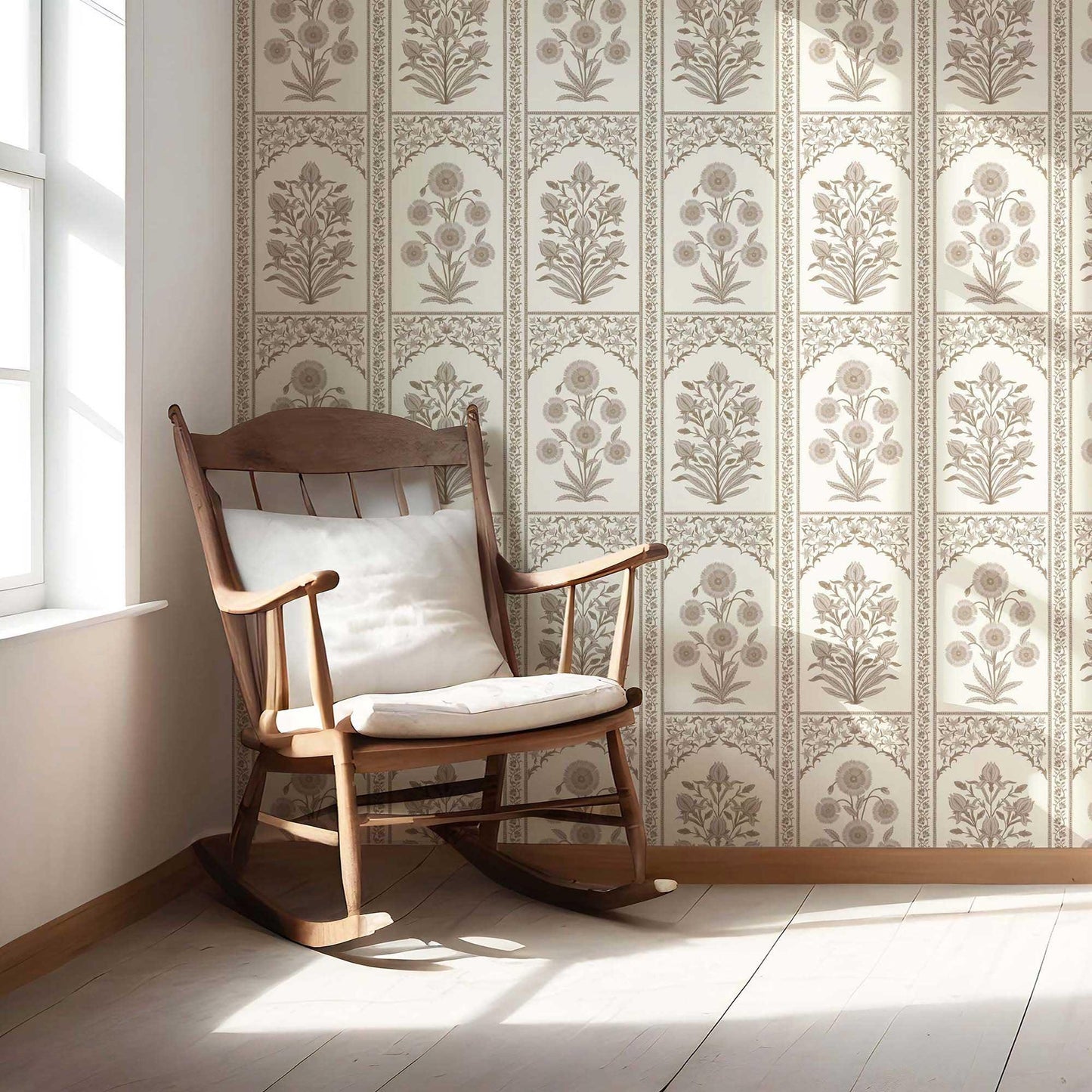Gulzaar Mahal Wallpaper - Ivory Blossom