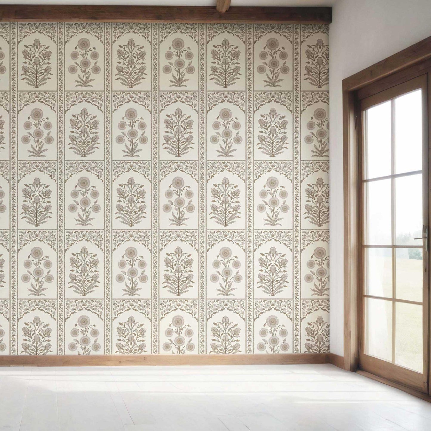 Gulzaar Mahal Wallpaper - Ivory Blossom