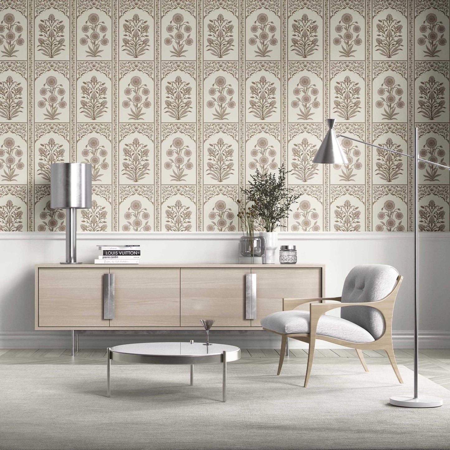 Gulzaar Mahal Wallpaper - Ivory Blossom