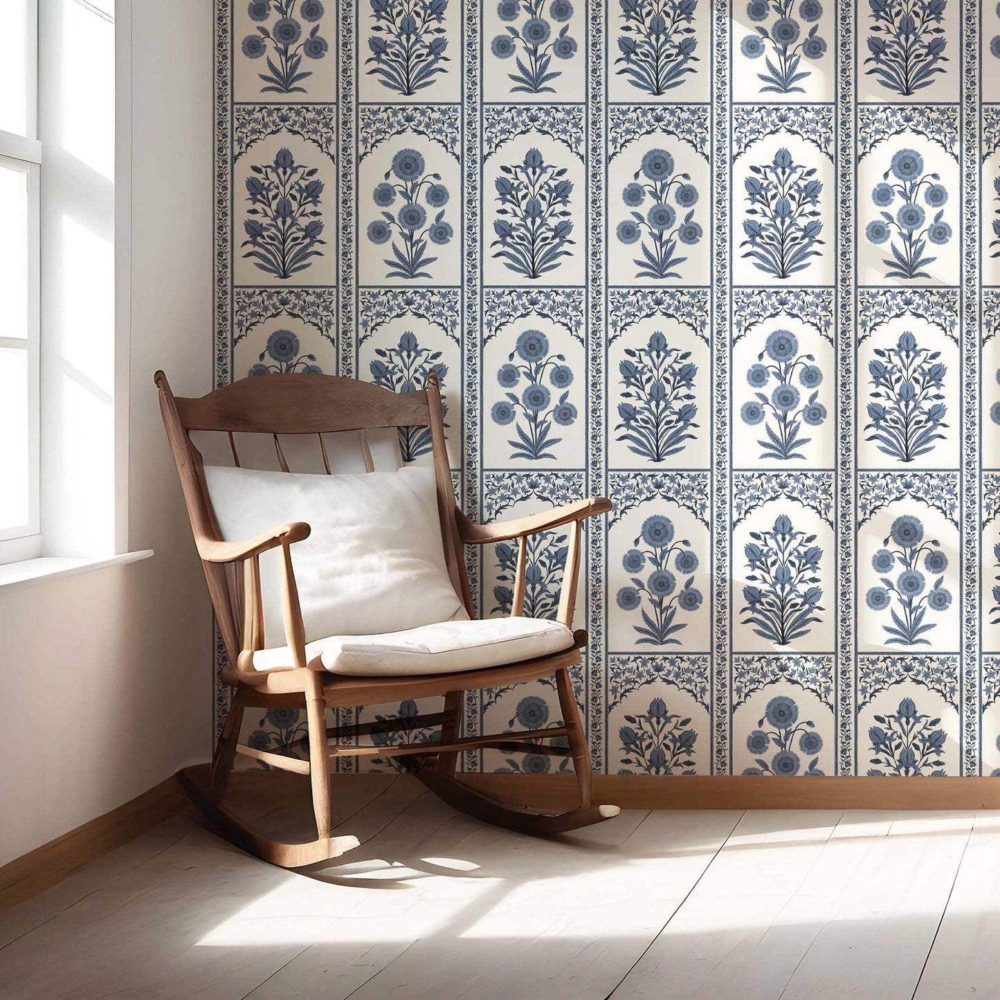 Gulzaar Mahal Wallpaper - Regal Indigo