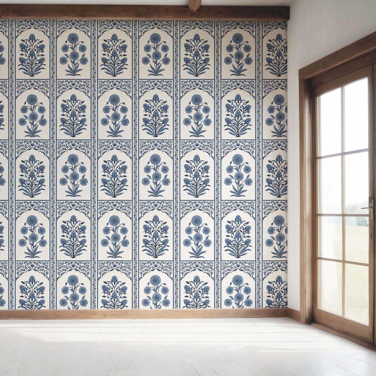 Gulzaar Mahal Wallpaper - Regal Indigo