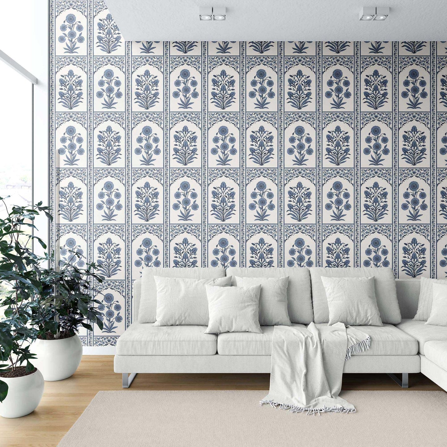 Gulzaar Mahal Wallpaper - Regal Indigo