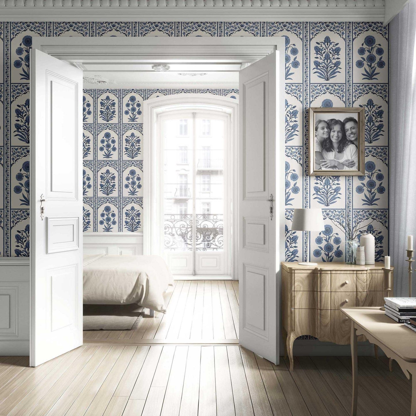 Gulzaar Mahal Wallpaper - Regal Indigo